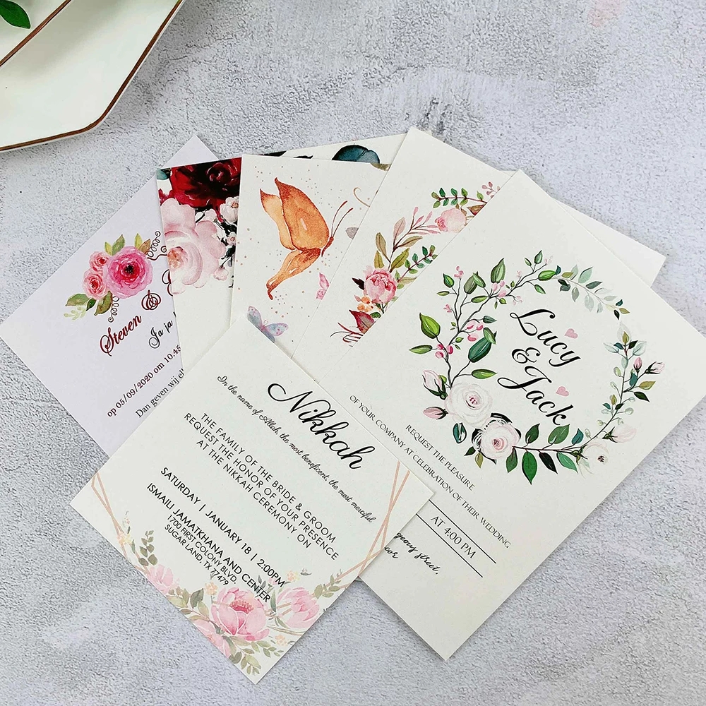 

80pc invitation detail card+80pc small envelope return address, Black