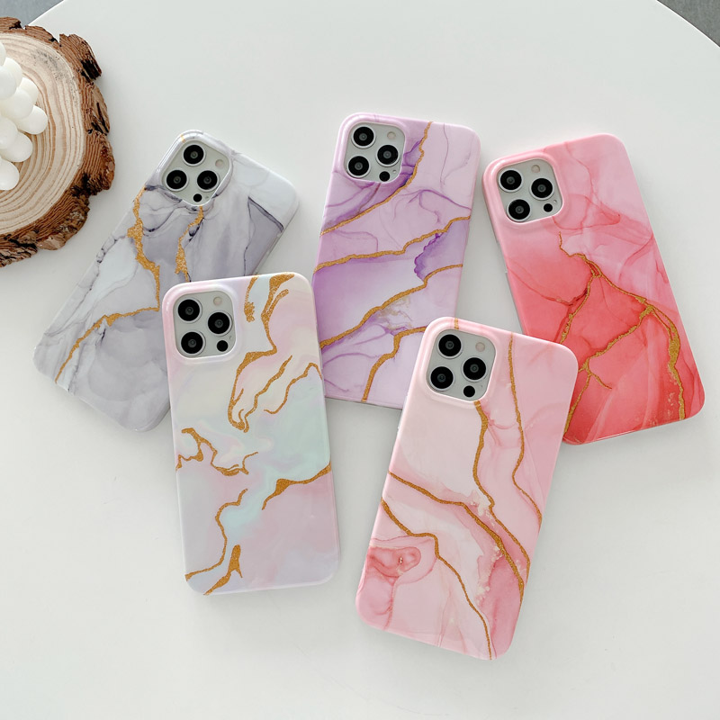 

Marble Glitter Mobile Phone Protective Cases For iPhone Xr Xs Max 11 Plus 12 Samsung S21 S21P S21U A50 A51 A70 A71 A12, #2