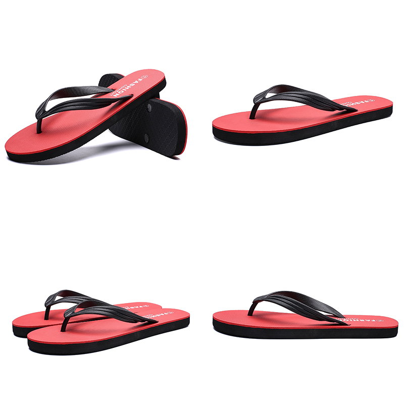 

men slide fashion slipper sports triple red black casual beach shoes hotel flip flops summer discount price outdoor mens slippers, # 3