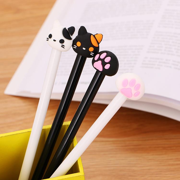 

4pcs Lot Creative Stationery For School 2021 Cat Claw Gel Pen Cute Cartoon Student Water Pens Office Accessories