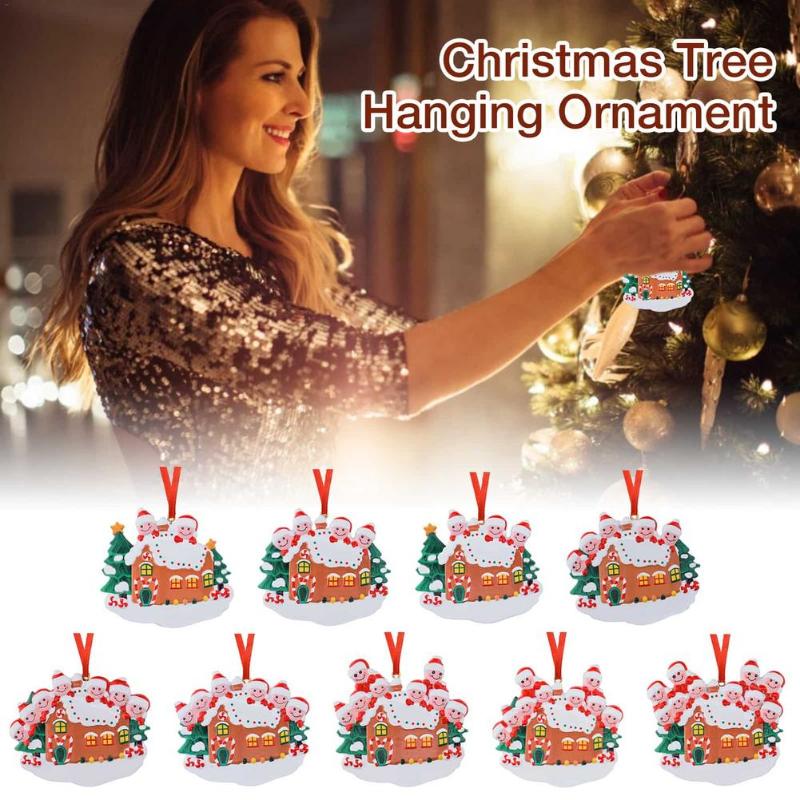 

Christmas Decorations Survived Family Ornament DIY Name Blessing Tree Hanging Pendant Year Home Decoration