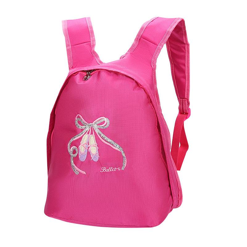 

Backpack Girls Lovely Primary School Dancing Shoes Bag Sequined, Black