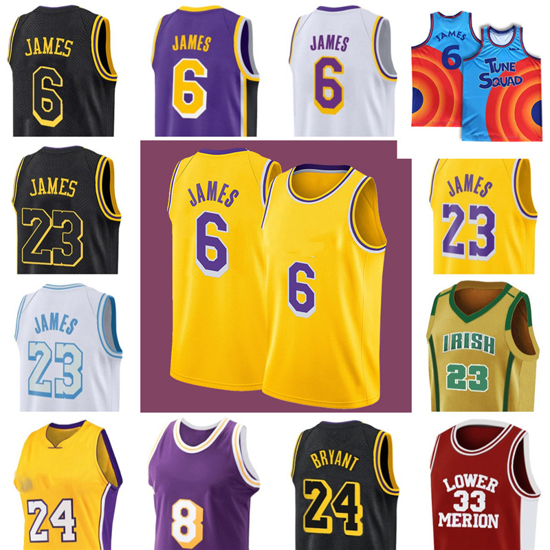 

Space Jam 2 Tune Squad NCAA 6 LBJ 23 3 Anthony Los Bryant Davis Angeles Basketball Jersey james Lower Merion College Lebron Stitched Jersey x5