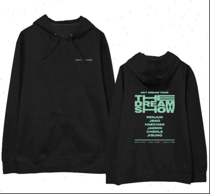 

arrival nct dream concert womens hoodies the show all member names printing kpop fleece thin pullover sweatshirt, Black