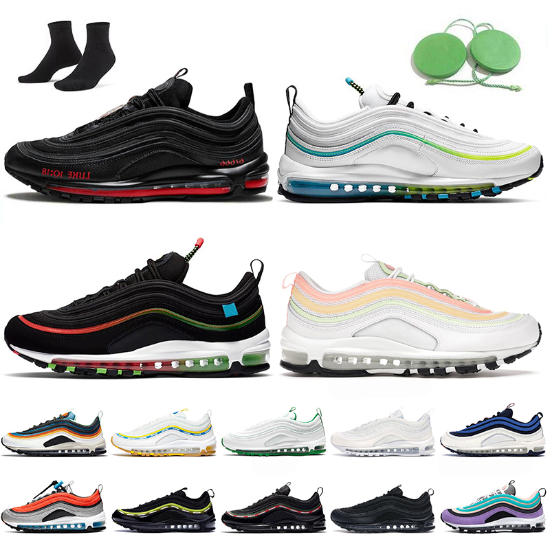 

MSCHF Lil Nas X Satan 97s Worldwide White Black Running Shoes Air Max 97 AirMax Barely Volt Atomic Pink Nik Jogging Sports Trainers Sneakers Big Size US 12 Undefeated, C63 white volt 36-45
