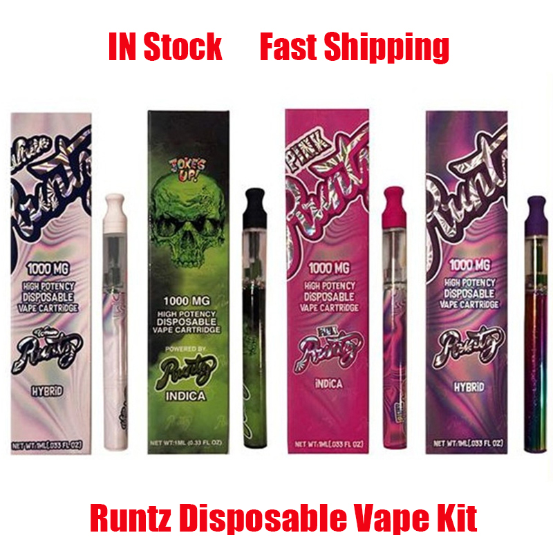 

Runtz Thick Vape Device Tank 1.0ml Atomizers Battery Vaporizer Empty Cookies Coil Cartridge Oil Disposable Glass E-cigarettes Carts 240 Vhcv