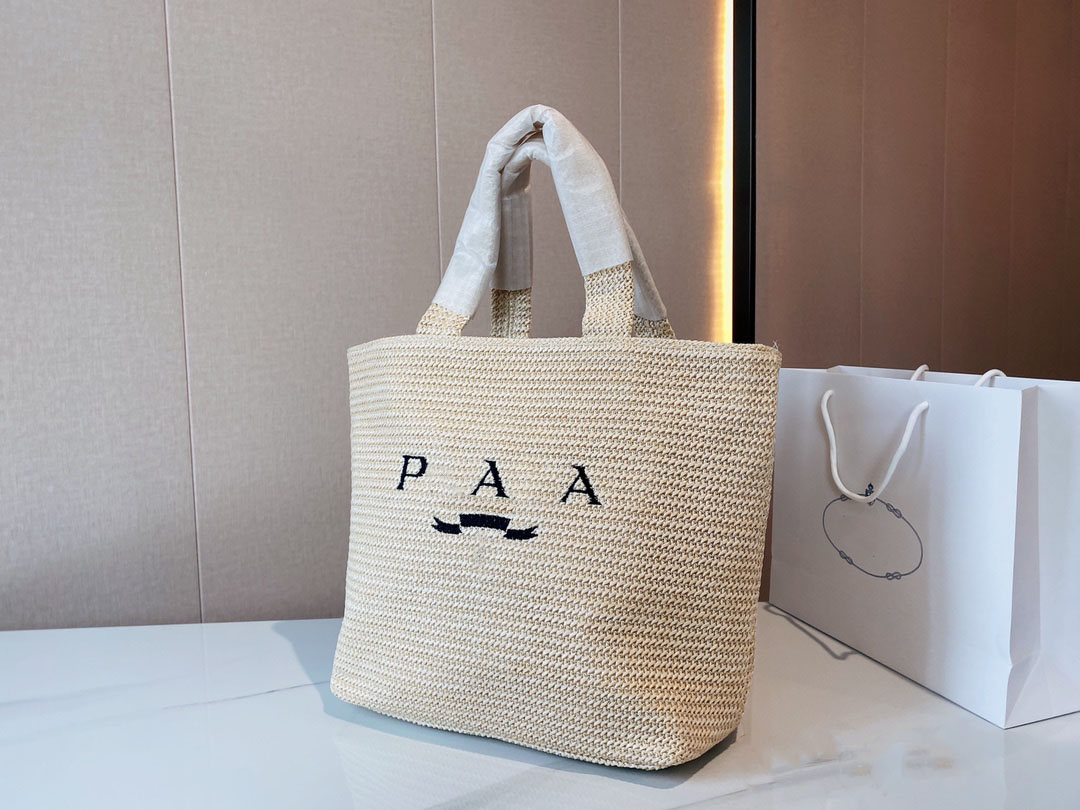 

2021 P Shopping bags Fashion straw woven fabrics versatile style temperament high-end products leisure travel, Make up the freight link;don't buy