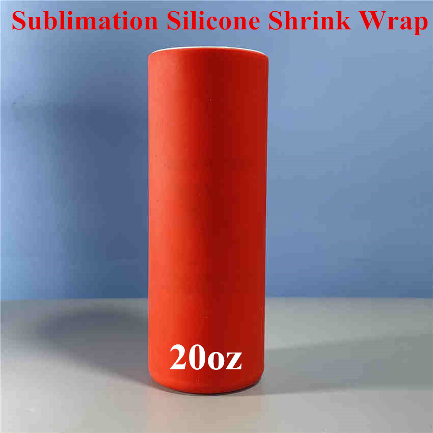 

Sublimation Silicone Shrink Wraps Laminating Supplies Full-Wrapped For 20oz Skinny Straight Tumbler Recyclable Heat Transfer Clamp Printing A14