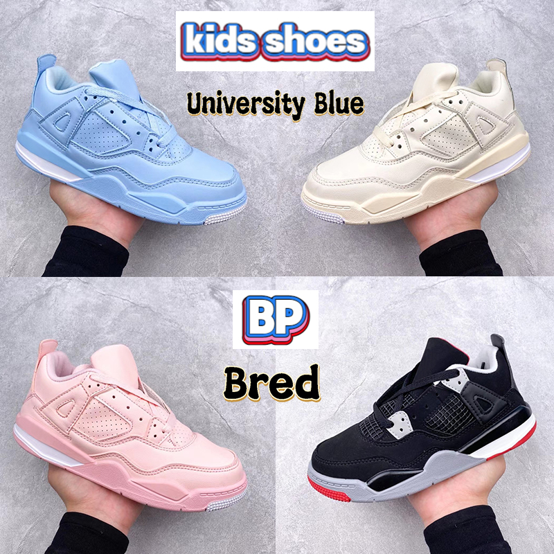 

2022 kids 4 4s Basketball Shoes university blue sail fire red pink what the royalty bred hot lava pure money fashion PS infants designer sneakers EUR 28-35, Bubble wrap packaging
