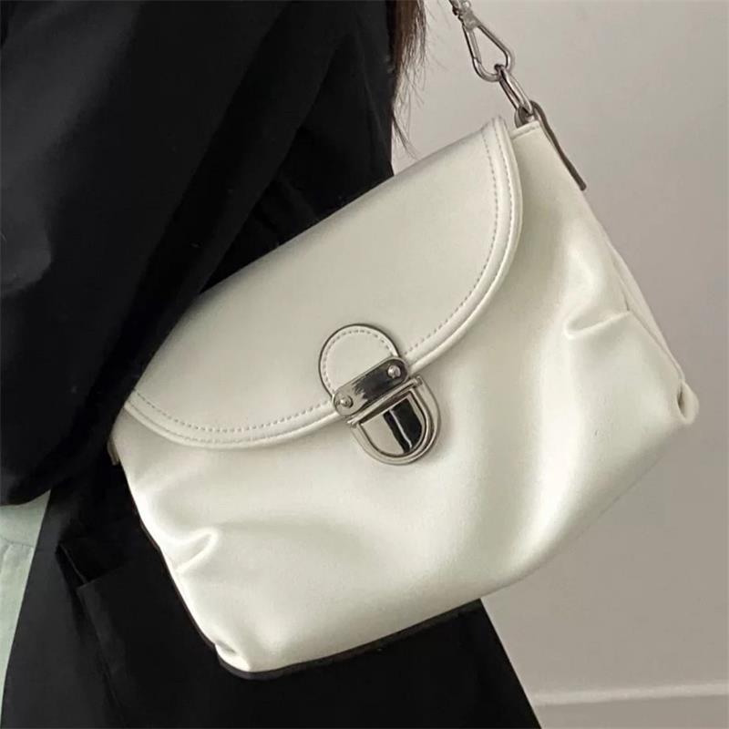 

New Designer Luxury Handbags Mini Purse Brand Female PU Strap Crossbody Shoulder Bags For Women 2021Fashion France Retro Bolsos, White crossbody bag