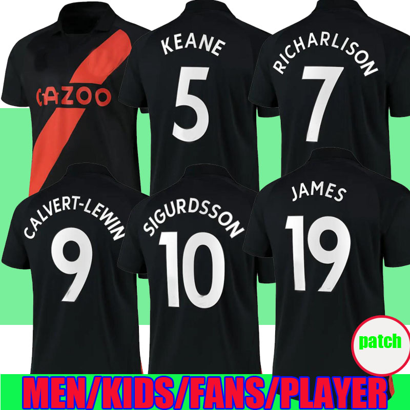 

21 22 Calvert-Lewin james soccer jersey away 2021 2022 camiseta de fútbol SIGURDSSON KEANE Richarlison Y.MINA DIGNE BERNARD player version football shirt uniformes, 20/21 third