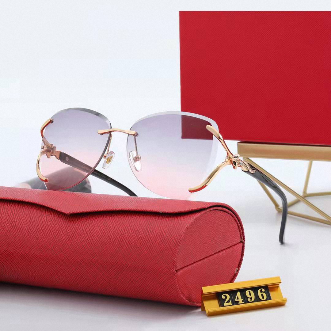 

Limted Edition New fashion Sunglasses Men Women Metal Vintage Sunglasses Style Square Frameless UV 400 Lens Original Box and Case