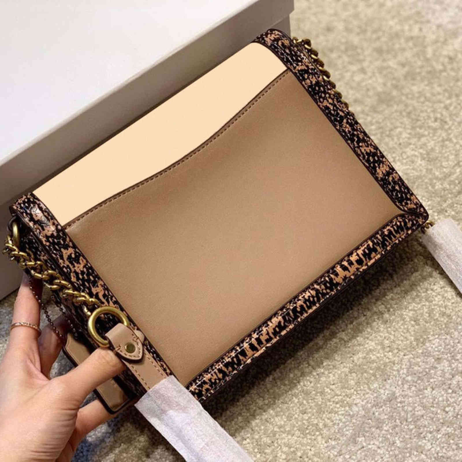 

7A+Women Luxurys Designers classic fashion wallet luxury brand designs handbags cowhide leather crossbody chian flap serpentine shoulder, Coffee