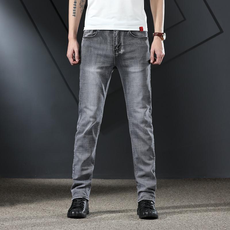 

Brand Quality Mens Jeans Dark Grey Color Denim Cotton Ripped For Men Fashion Designer Biker Jean Size 28-40 Men's, 307