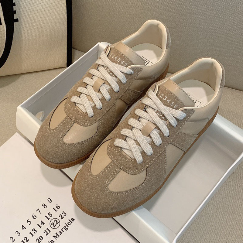 

Shoes Dress Designer Maison Martin Platform Shoe Belgium Brand Women Luxurys Designers Sport Trainers Oxfords Boots Retro Sneakers Flat Chaussures, White