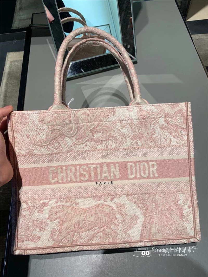 

Luxurys Designer Handbags Christian 20 Limited Pink Small Animal Tote Embroidery Shopping Bag Lady's Handbag CJ