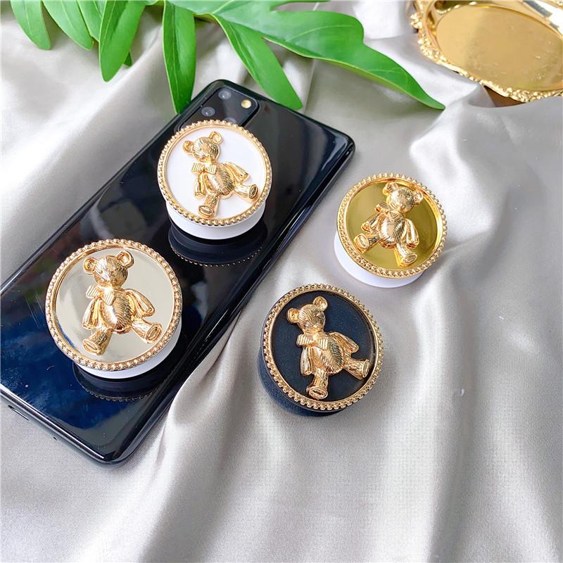 Cell Phone Mounts & Holders Cute Bear Mobile Holder Japanese Vitality Girl Metal Airbag Bracket Round Finger Ring Grip Foldable Expanding St-image-708329667