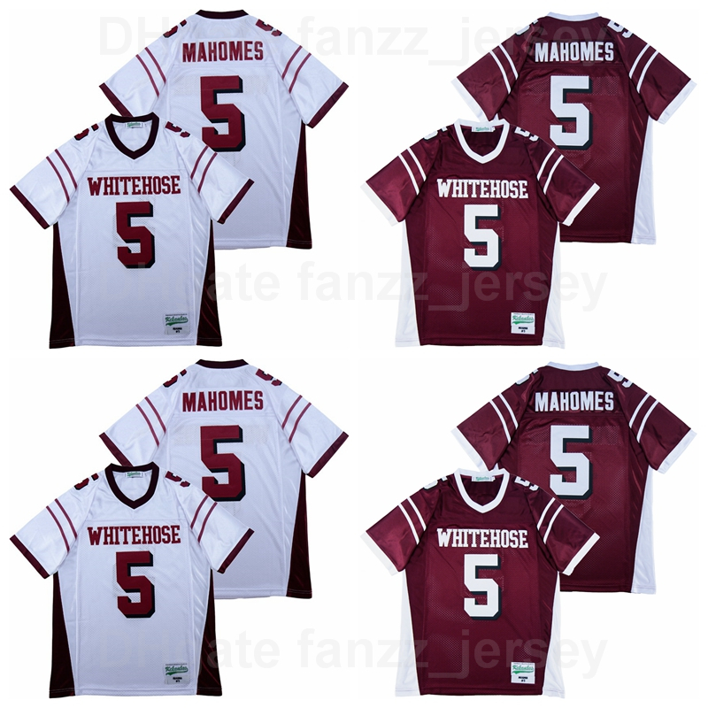 

Men Football Whitehouse Trojans 15 Patrick Mahomes Jersey High School Breathable Team Color Red White Away Pure Cotton Embroidery And Stitched University, 12 grey