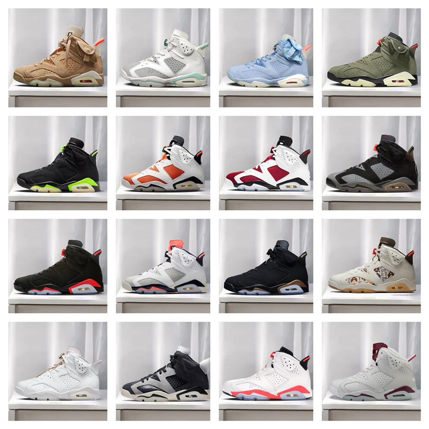 

New Bordeaux 6 High Basketball shoes 6s Electric Green Midnight Navy DMP UNC carmine Cactus british khaki reflect silver Men trainers alternate Hare sport sneakers, Only a box;without shoes