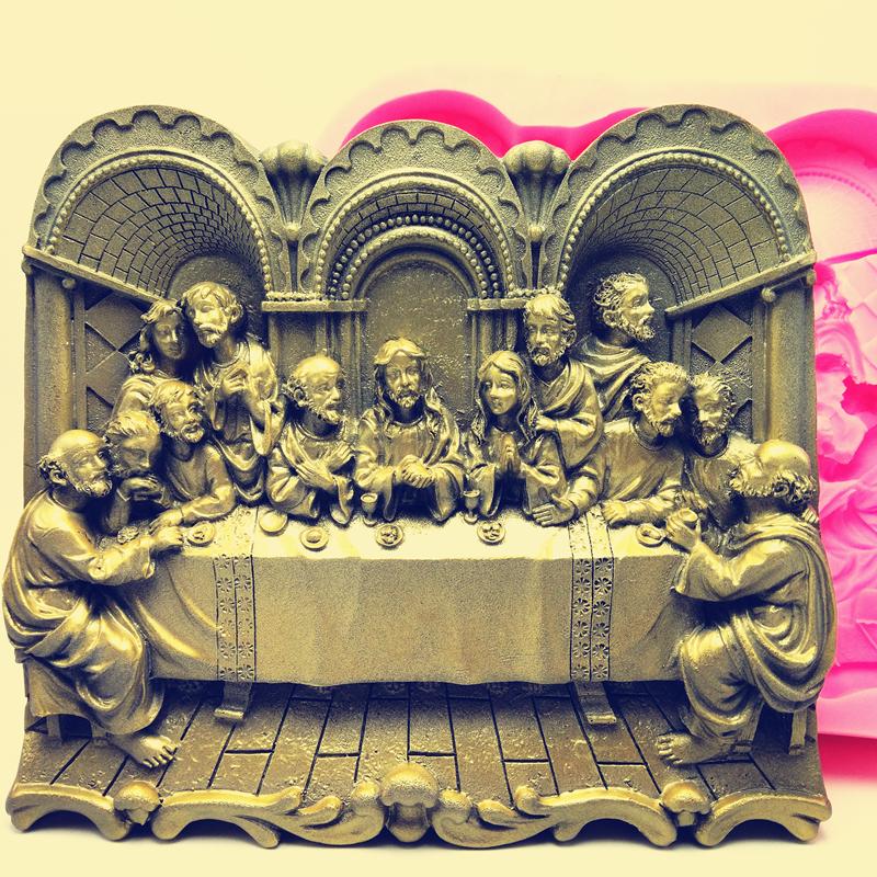 

Baking Moulds Catholic Dinner Silicone Mold Fondant Cake Resin Plaster Chocolate Candle Candy