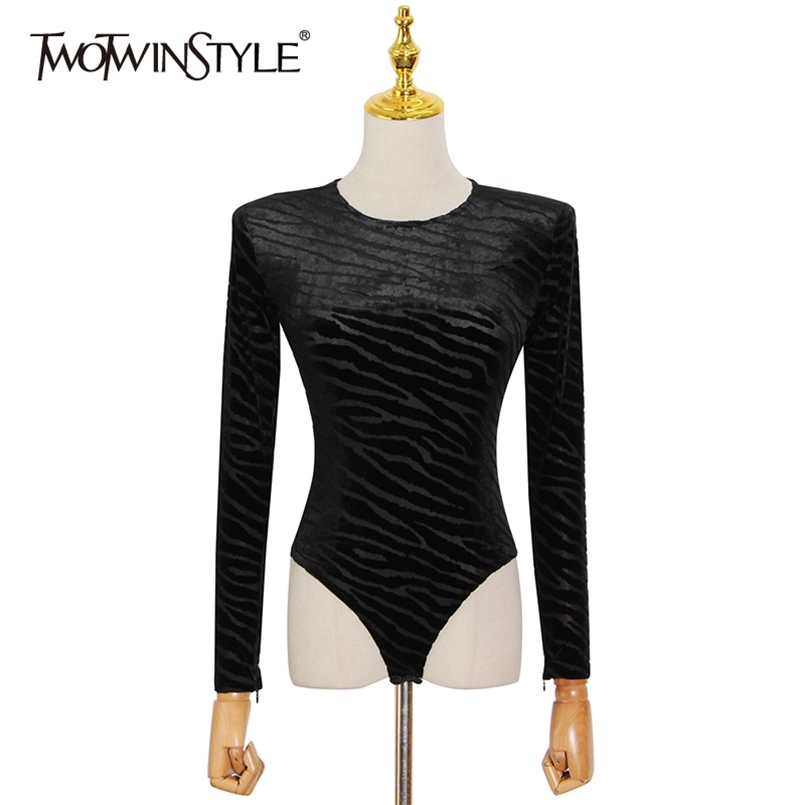 

Sexy Black Bodysuit For Women O Neck Long Sleeve High Waist Slim Bodysuits Females Summer Fashion Clothing 210521