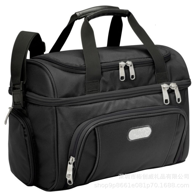 

Hot selling portable one shoulder outdoor picnic r box insulated ice lunch bag, Black