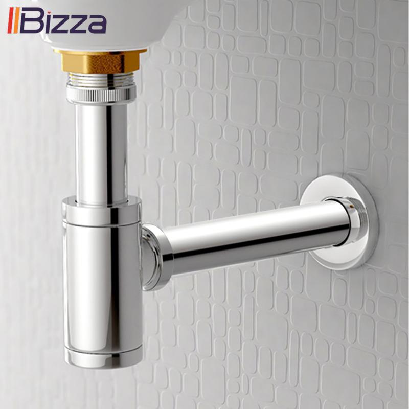 

Other Bath & Toilet Supplies IIBizza Basin Up Drain Chrome Brass Bathroom Sink Siphon Drains Bottle Trap With Kit P-TRAP Pipe Waste Hard