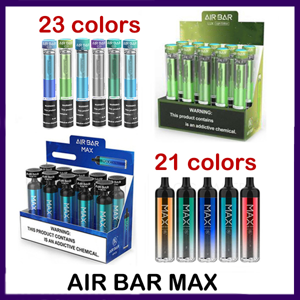 

Air Bar Lux box Disposable cigarette max diamond Device kit Built-in 500mah Battery 2.7ml Vape Pods 1000 puffs Dab Pen 100% quality