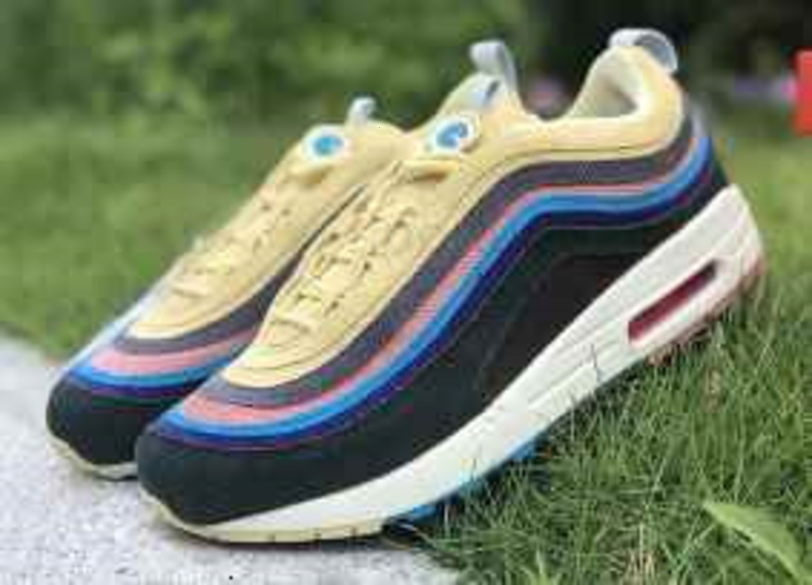 

2021 est Sean Wotherspoon x 1/97 VF SW Hybrid Shoes For Men Women Corduroy Rainbow Authentic Sneakers With Box 36-45, Black