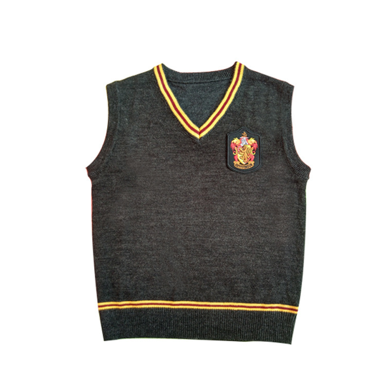 

fashion vest harry potter v-neck wool cos shoulder, Black;white