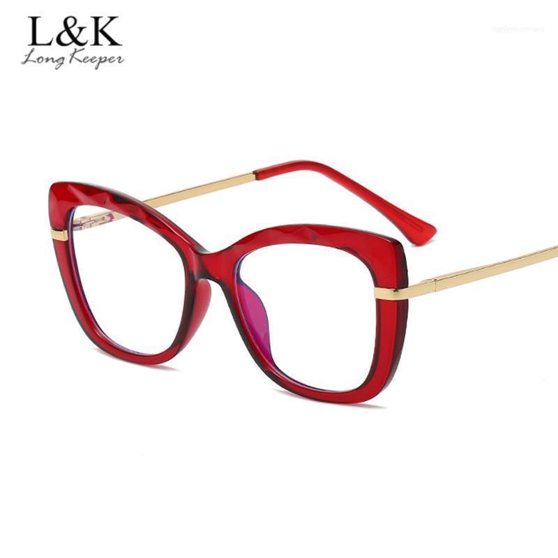 

Sunglasses Anti Blue Light Glasses Frame Women TR90 Square Cat Eye Eyeglasses Ladies Black Red Computer Gaming Eyewear Spectacles UV400
