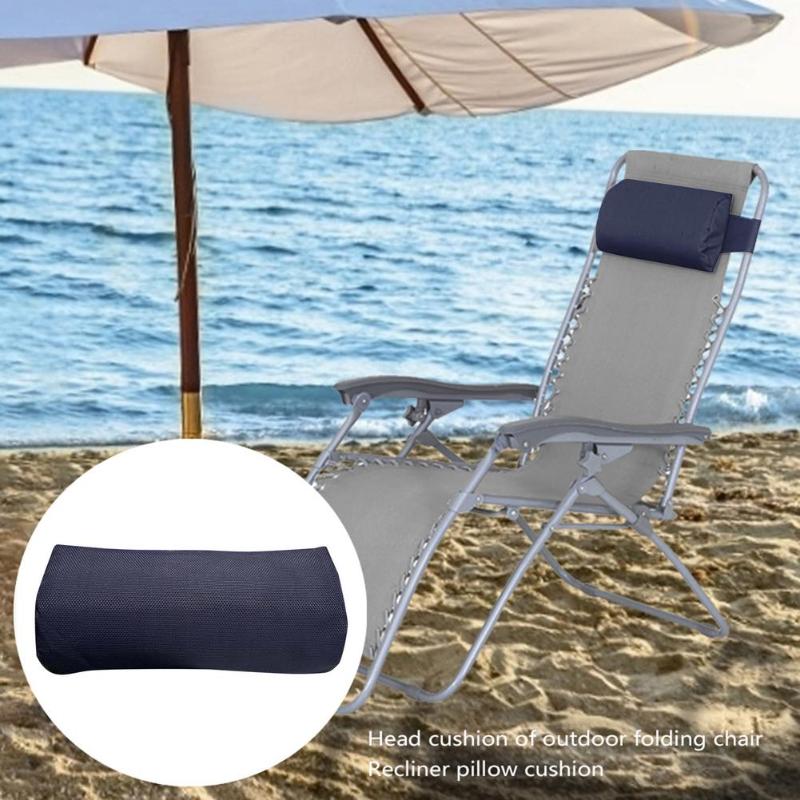 

Cushion/Decorative Pillow Durable Recliner Headrest Beach Folding Chairs Adjustable Home For Lunch Break Picnics Sling Lounge Chair Cushion