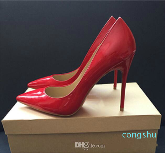 Donc kate styles 8cm 10cm 12cm hauts talons hauts chaussures rouge inférieur nude couleur véritable cuir véritable pompes pompes de mariage caout