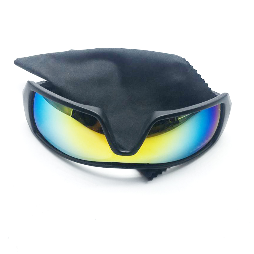 

Classic Cycling Sunglasses Dazzle Color Mens Sun Glasses in USA Black Big Frame One-piece Lens Cool Design Sunshades Outdoor Sports Motorcycle Bicycle Sunglass