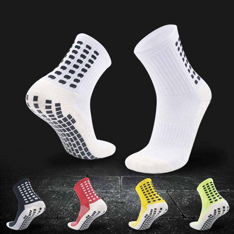 

Sports Anti Slip Soccer Socks Cotton Football Men Calcetines Silicone Suction Cup Grip (Type Same As The Trusox), Sky blue
