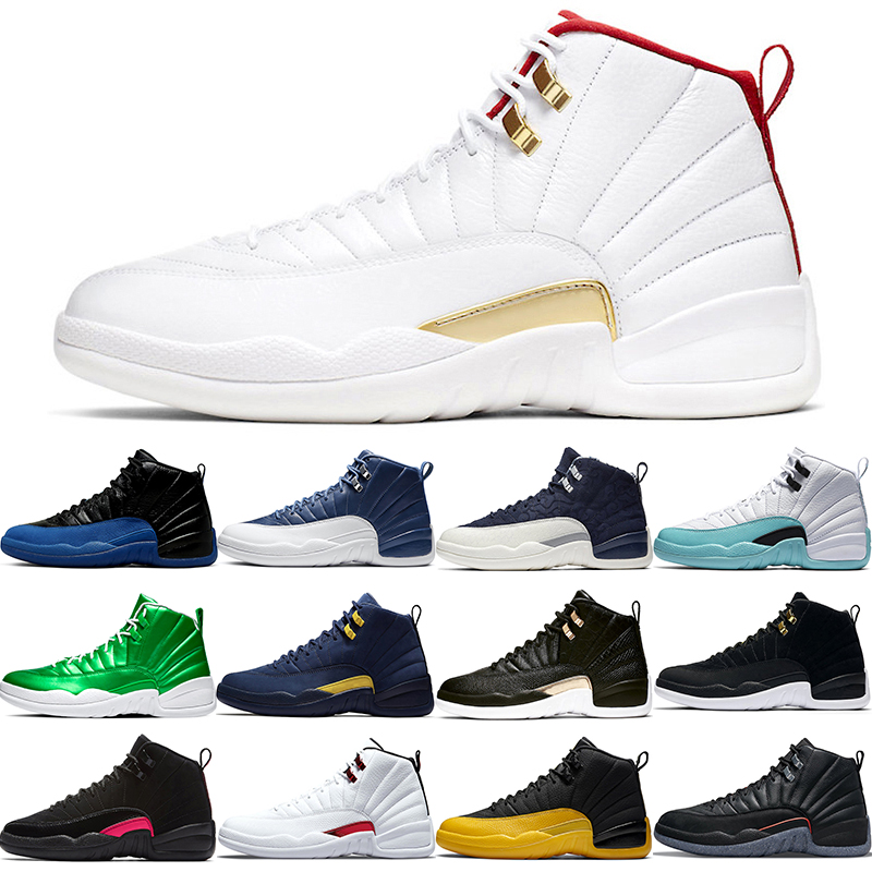 

2021 wholesale men basketball shoes 12 12s mens Bulls Dark Grey FIBA Game Royal Indigo International Flight Michigan Reptile Reverse Taxi Twist sneakers us 13