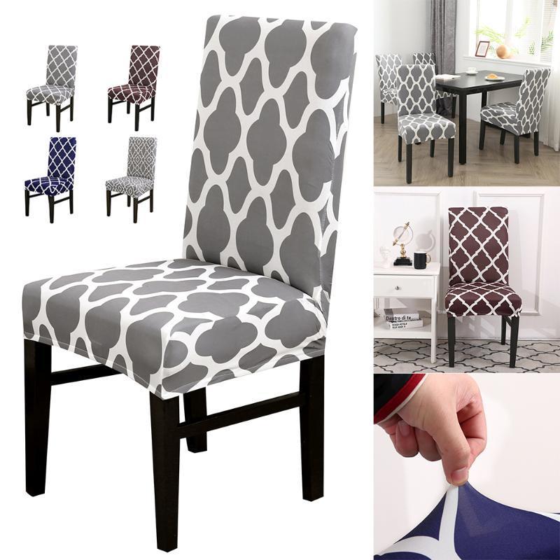 

Chair Covers 4PCS/Set Printing Cover Stretch Elastic Removable Seat For Wedding Restaurant Banquet El Home Decoration