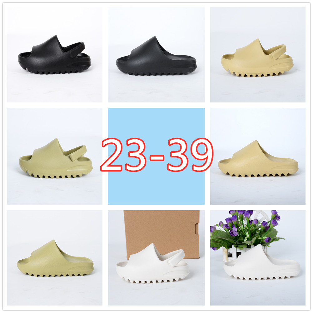 

2021 foam slide slippers sandals floral blossom red blue green flower baby kids men Women Bone Earth Brown Desert Sand Runner triple white black beach shoes