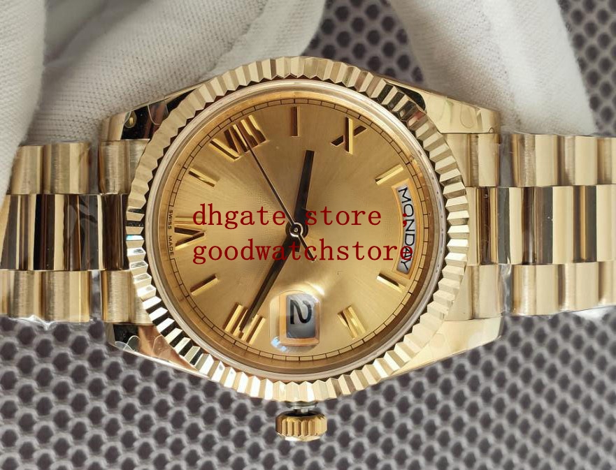 

2021 Original box Men's luxury Quality Wristwatches BP Factory Basel 40mm V3 2813 Day-Date Oyster 228238 18 k yellow gold black utomatic movement Watches