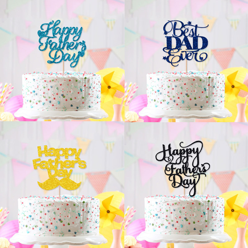 2021 Personalized Cake Decoration Cake Toppers for Father's Day Dessert Decor Birthday Supplies-image-681136167