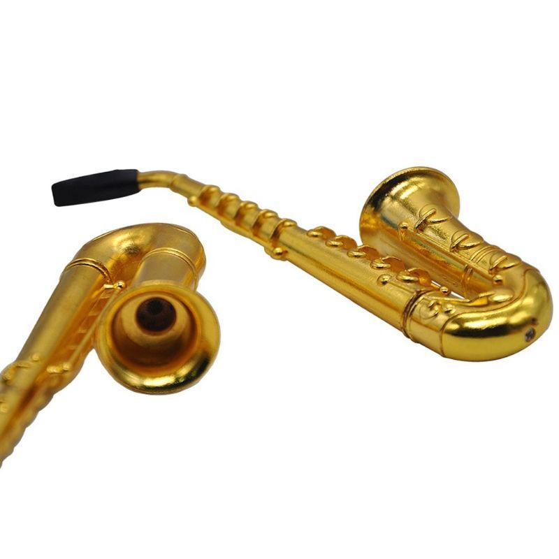 

Unique Saxophone Mini Portable Smoking Pipes Metal Tobacco Pipe Hookah Gifts