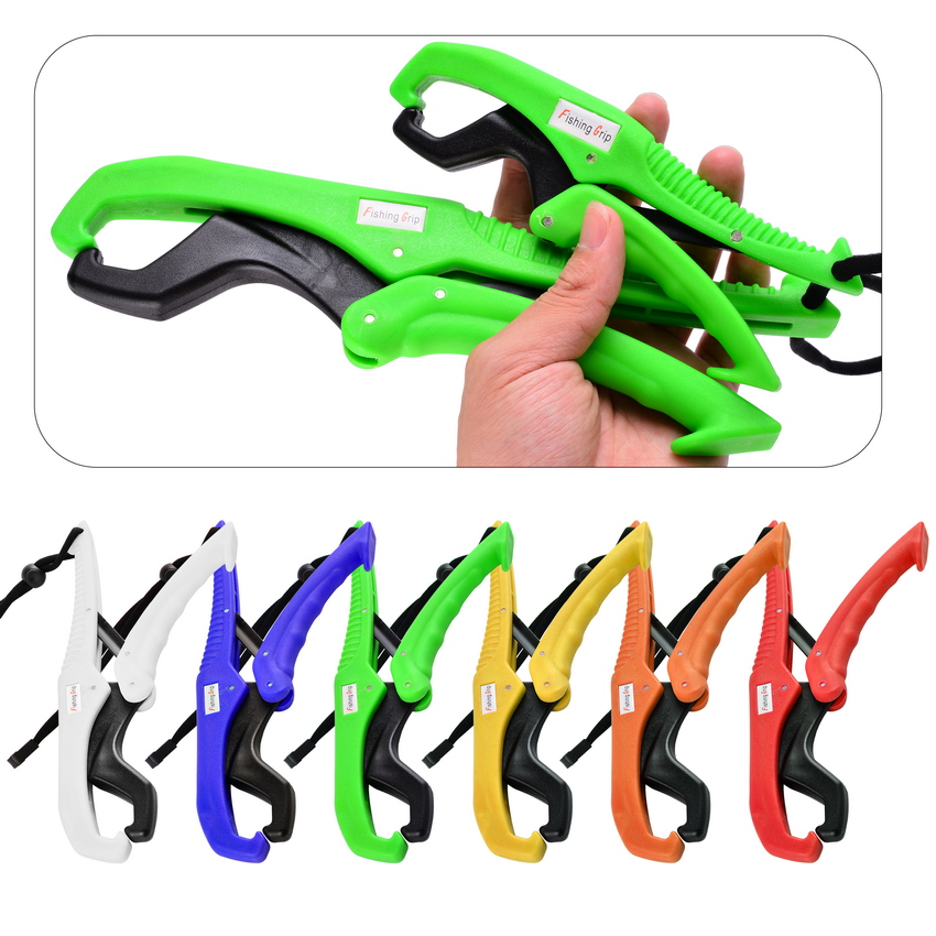 Fish Grabber Plier Controller Practical Fishing Gripper Gear Tool ABS Grip Tackle Holder Clamp with Adjustable Rope-image-735257319
