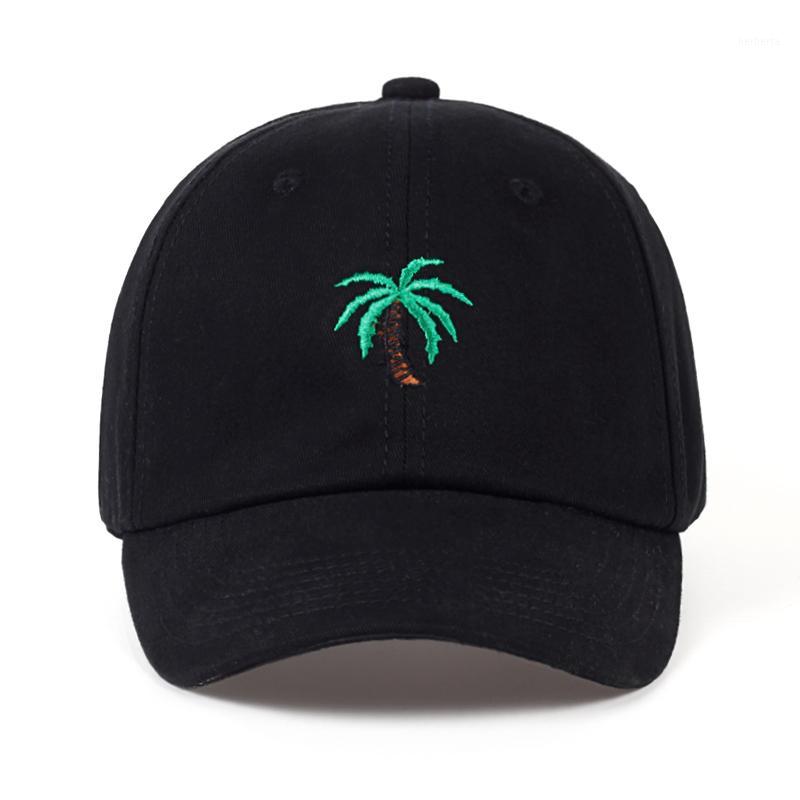 

Ball Caps Fashion Cap Women Men Summer Spring Cotton Coconut Tree Solid Adult Baseball Snapback 2021, White
