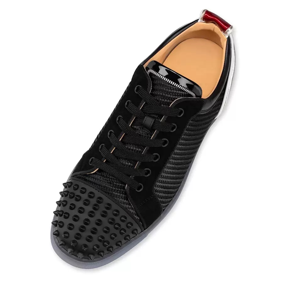 

Luxury Fashion Low Tops Red Bottom Dress Shoes Loui Junior Spikes Orlato Flat Classic Men Women Elastic Calf Leather Design Outdoor Office Casual Sneakers Box EU 35-47