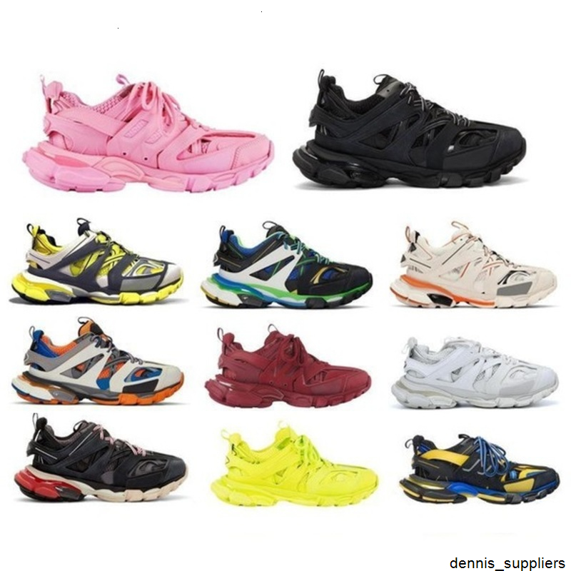 

2021 triple S track 2 runners shoes 3.0 men women yellow pink black casual sport shoes trainers sneakers balancica size 36-45 CAOw#, Need og box