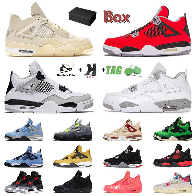 

Designer Basketball Shoes Jumpman 4 IV Mens Womens Top High Quality Sail Travis Scotts Cactus Jack Infrared Military Black Cat 4s Toro Infrared Trainers Sneakers, D43 pure money 36-47