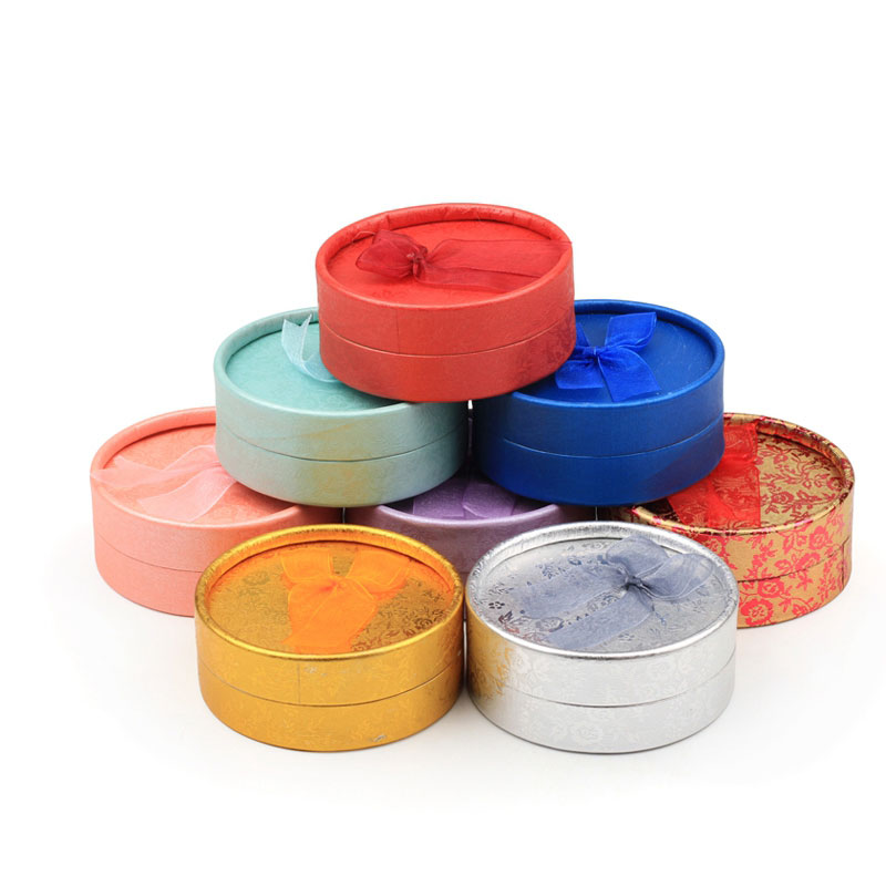 

Pure Color Bowknot Jewelry Packaging Storage Boxes For Rings Pendant Necklaces Stud Display Wedding Birthday Valentine's Day Decor