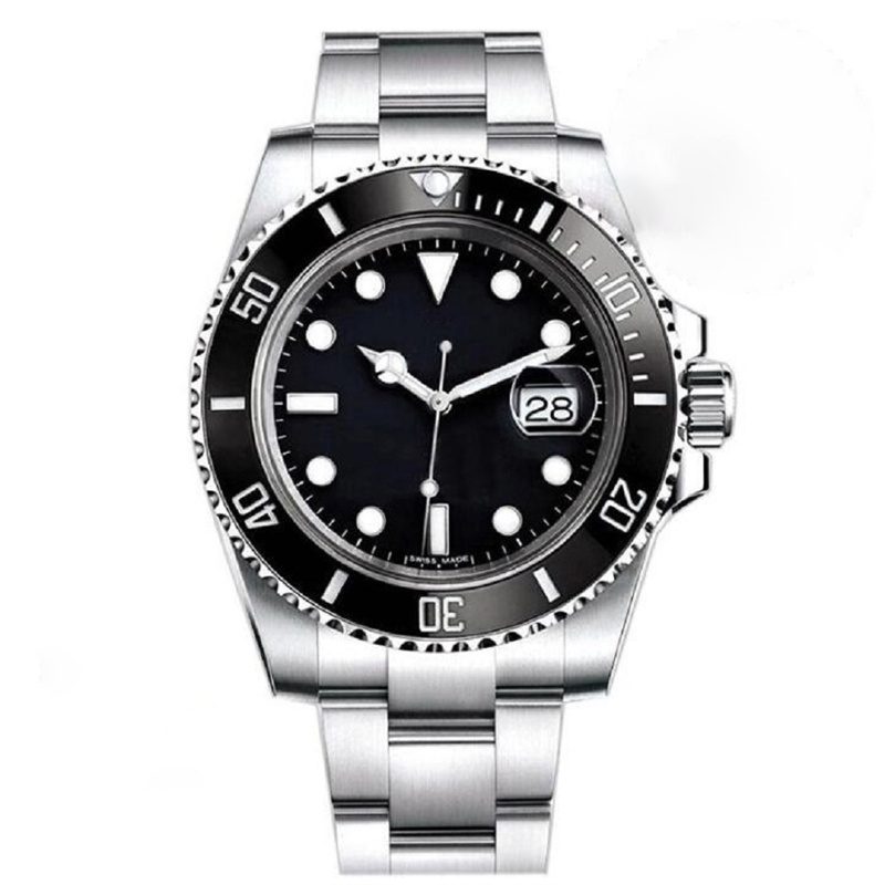 

Mens Watch Men Automatic favors Mechanical 904L Stainless Steel Glide Lock Casual Business Sapphire Glass ETA2813 Green Ceramic Bezel