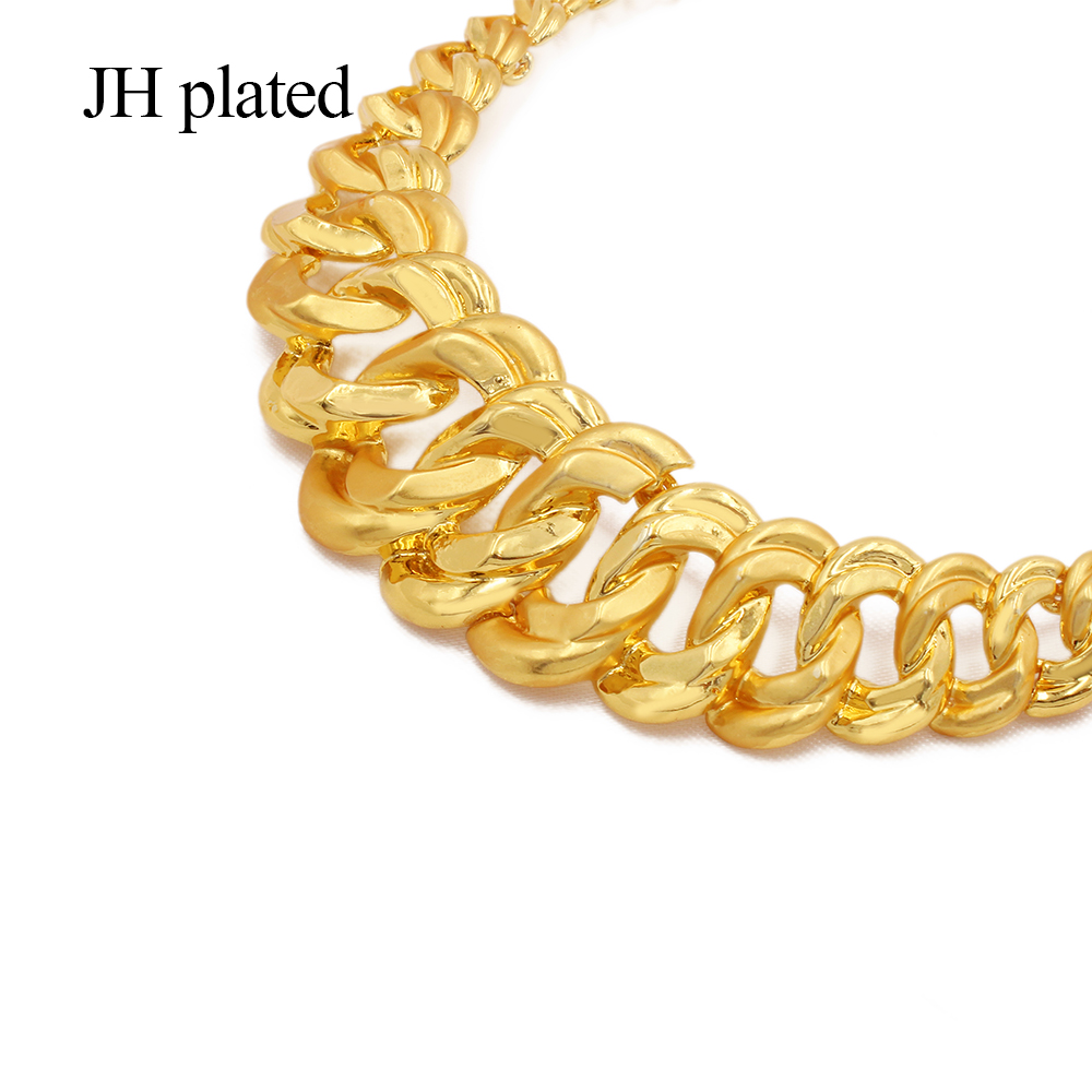 

24K gold color jewelry sets for women bridal luxury necklace earrings bracelet ring set Indian African wedding ornament giftsg