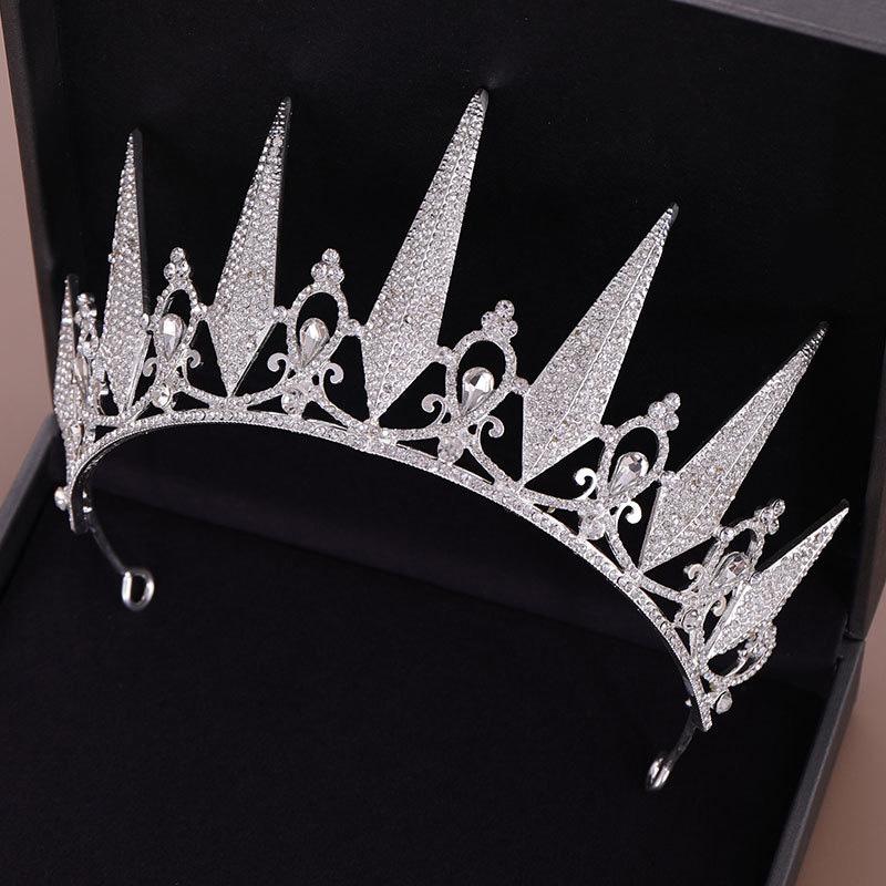 

Hair Clips & Barrettes ACRDDK Luxury Crystal Rhinestone Crown Headdress Women Wedding Party Tiara Headpiece Bridal Jewelry Accessories SL, Golden;silver